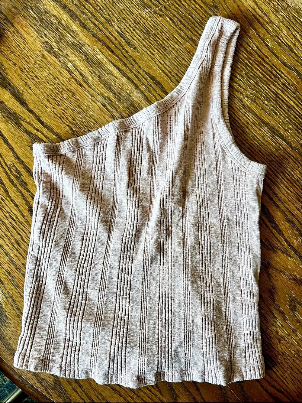 American Eagle Striped Crop Tank Top